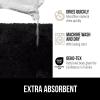 imageGORILLA GRIP Premium Luxury Bath Rug Absorbent Soft Thick Shag Plush Bathroom Mat Rugs Machine Washable Microfiber Quick Dry Mats for Shower Bathtub and Floor Accessories 24x17 GrayBlack