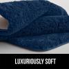 imageGORILLA GRIP Premium Luxury Bath Rug Absorbent Soft Thick Shag Plush Bathroom Mat Rugs Machine Washable Microfiber Quick Dry Mats for Shower Bathtub and Floor Accessories 24x17 GrayNavy Blue