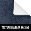 imageGORILLA GRIP Premium Luxury Bath Rug Absorbent Soft Thick Shag Plush Bathroom Mat Rugs Machine Washable Microfiber Quick Dry Mats for Shower Bathtub and Floor Accessories 24x17 GrayIndigo