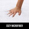 imageGORILLA GRIP Premium Luxury Bath Rug Absorbent Soft Thick Shag Plush Bathroom Mat Rugs Machine Washable Microfiber Quick Dry Mats for Shower Bathtub and Floor Accessories 24x17 GrayWhite