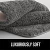 imageGORILLA GRIP Premium Luxury Bath Rug Absorbent Soft Thick Shag Plush Bathroom Mat Rugs Machine Washable Microfiber Quick Dry Mats for Shower Bathtub and Floor Accessories 24x17 GrayCharcoal