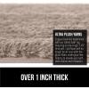 imageGORILLA GRIP Premium Luxury Bath Rug Absorbent Soft Thick Shag Plush Bathroom Mat Rugs Machine Washable Microfiber Quick Dry Mats for Shower Bathtub and Floor Accessories 24x17 GrayBeige