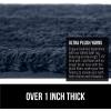 imageGORILLA GRIP Premium Luxury Bath Rug Absorbent Soft Thick Shag Plush Bathroom Mat Rugs Machine Washable Microfiber Quick Dry Mats for Shower Bathtub and Floor Accessories 24x17 GrayIndigo