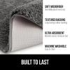 imageGORILLA GRIP Premium Luxury Bath Rug Absorbent Soft Thick Shag Plush Bathroom Mat Rugs Machine Washable Microfiber Quick Dry Mats for Shower Bathtub and Floor Accessories 24x17 GrayCharcoal