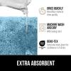 imageGORILLA GRIP Premium Luxury Bath Rug Absorbent Soft Thick Shag Plush Bathroom Mat Rugs Machine Washable Microfiber Quick Dry Mats for Shower Bathtub and Floor Accessories 24x17 GraySky Blue