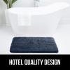 imageGORILLA GRIP Premium Luxury Bath Rug Absorbent Soft Thick Shag Plush Bathroom Mat Rugs Machine Washable Microfiber Quick Dry Mats for Shower Bathtub and Floor Accessories 24x17 GrayIndigo