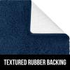 imageGORILLA GRIP Premium Luxury Bath Rug Absorbent Soft Thick Shag Plush Bathroom Mat Rugs Machine Washable Microfiber Quick Dry Mats for Shower Bathtub and Floor Accessories 24x17 GrayNavy Blue