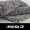 imageGORILLA GRIP Premium Luxury Bath Rug Absorbent Soft Thick Shag Plush Bathroom Mat Rugs Machine Washable Microfiber Quick Dry Mats for Shower Bathtub and Floor Accessories 24x17 GrayGrey