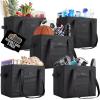 imageGORILLA GRIP Reusable Grocery Bags Tear Resistant Heavy Duty Shopping Bag Strong Handles Grip Feet Easily Carry GroceriesBlack