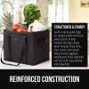 imageGORILLA GRIP Reusable Grocery Bags Tear Resistant Heavy Duty Shopping Bag Strong Handles Grip Feet Easily Carry GroceriesBlack