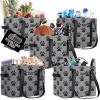 imageGORILLA GRIP Reusable Grocery Bags Tear Resistant Heavy Duty Shopping Bag Strong Handles Grip Feet Easily Carry GroceriesPaw Gray Black