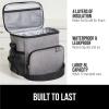 imageGORILLA GRIP Reusable Insulated Lunch Box Bag for Women Men Large Leakproof Soft Cooler Bags Multiple Compartments Mesh Pockets Adjustable Strap Food Tote Keeps Drinks Cold 8L 10x9 BlackLight Gray