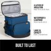 imageGORILLA GRIP Reusable Insulated Lunch Box Bag for Women Men Large Leakproof Soft Cooler Bags Multiple Compartments Mesh Pockets Adjustable Strap Food Tote Keeps Drinks Cold 8L 10x9 BlackNavy Blue