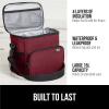 imageGORILLA GRIP Reusable Insulated Lunch Box Bag for Women Men Large Leakproof Soft Cooler Bags Multiple Compartments Mesh Pockets Adjustable Strap Food Tote Keeps Drinks Cold 8L 10x9 BlackBurgundy