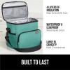 imageGORILLA GRIP Reusable Insulated Lunch Box Bag for Women Men Large Leakproof Soft Cooler Bags Multiple Compartments Mesh Pockets Adjustable Strap Food Tote Keeps Drinks Cold 8L 10x9 BlackTurquoise