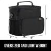 imageGORILLA GRIP Reusable Insulated Lunch Box Bag for Women Men Large Leakproof Soft Cooler Bags Multiple Compartments Mesh Pockets Adjustable Strap Food Tote Keeps Drinks Cold 8L 10x9 BlackBlack