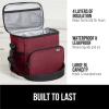 imageGORILLA GRIP Reusable Insulated Lunch Box Bag for Women Men Large Leakproof Soft Cooler Bags Multiple Compartments Mesh Pockets Adjustable Strap Food Tote Keeps Drinks Cold 8L 10x9 BlackBurgundy
