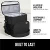 imageGORILLA GRIP Reusable Insulated Lunch Box Bag for Women Men Large Leakproof Soft Cooler Bags Multiple Compartments Mesh Pockets Adjustable Strap Food Tote Keeps Drinks Cold 8L 10x9 BlackBlack