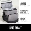 imageGORILLA GRIP Reusable Insulated Lunch Box Bag for Women Men Large Leakproof Soft Cooler Bags Multiple Compartments Mesh Pockets Adjustable Strap Food Tote Keeps Drinks Cold 8L 10x9 BlackLight Gray