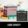 imageGORILLA GRIP Reusable Insulated Lunch Box Bag for Women Men Large Leakproof Soft Cooler Bags Multiple Compartments Mesh Pockets Adjustable Strap Food Tote Keeps Drinks Cold 8L 10x9 BlackPink