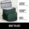 imageGORILLA GRIP Reusable Insulated Lunch Box Bag for Women Men Large Leakproof Soft Cooler Bags Multiple Compartments Mesh Pockets Adjustable Strap Food Tote Keeps Drinks Cold 8L 10x9 BlackHunter Green