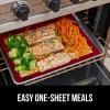 imageGORILLA GRIP Reusable Nonstick Silicone Baking Mat 2 Pack 165x1187 BPAFree Oven Safe Food Liner For Cookie Sheets No Mess Easy Clean Pastry Mats Kitchen Essential Half Sheet Size BlackRed