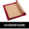 imageGORILLA GRIP Reusable Nonstick Silicone Baking Mat 2 Pack 165x1187 BPAFree Oven Safe Food Liner For Cookie Sheets No Mess Easy Clean Pastry Mats Kitchen Essential Half Sheet Size BlackRed