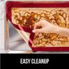 imageGORILLA GRIP Reusable Nonstick Silicone Baking Mat 2 Pack 165x1187 BPAFree Oven Safe Food Liner For Cookie Sheets No Mess Easy Clean Pastry Mats Kitchen Essential Half Sheet Size BlackRed