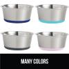 imageGORILLA GRIP Set of 2 Dog Bowls Heavy Duty Metal Food and Water Bowl for Feeding Dogs and Cats Dishwasher Safe Rust Resistant Stainless Steel BPA Free Rubber Base Holds 2 Cups 16 fl oz BlackLight Pink