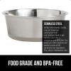 imageGORILLA GRIP Set of 2 Dog Bowls Heavy Duty Metal Food and Water Bowl for Feeding Dogs and Cats Dishwasher Safe Rust Resistant Stainless Steel BPA Free Rubber Base Holds 2 Cups 16 fl oz BlackBeige