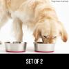 imageGORILLA GRIP Set of 2 Dog Bowls Heavy Duty Metal Food and Water Bowl for Feeding Dogs and Cats Dishwasher Safe Rust Resistant Stainless Steel BPA Free Rubber Base Holds 2 Cups 16 fl oz BlackRed