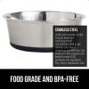 imageGORILLA GRIP Set of 2 Dog Bowls Heavy Duty Metal Food and Water Bowl for Feeding Dogs and Cats Dishwasher Safe Rust Resistant Stainless Steel BPA Free Rubber Base Holds 2 Cups 16 fl oz BlackBlack