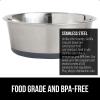 imageGORILLA GRIP Set of 2 Dog Bowls Heavy Duty Metal Food and Water Bowl for Feeding Dogs and Cats Dishwasher Safe Rust Resistant Stainless Steel BPA Free Rubber Base Holds 2 Cups 16 fl oz BlackGray