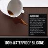 imageGORILLA GRIP Silicone Coffee Mat Espresso Drink Bar Station Accessories Use Under Machine Waterproof Heat Resistant MultiUse Dish Drying Mats Stays in Place Kitchen Home Decor 115x185 BlackBrown