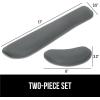 imageGORILLA GRIP Silky Gel Memory Foam Wrist Rest for Computer Keyboard Mouse Ergonomic Design for Typing Pain Relief Desk Pads Support Hand and Arm Mousepad Rests Stain Resistant 2 Piece Pad BlackGray
