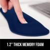imageGORILLA GRIP Silky Gel Memory Foam Wrist Rest for Computer Keyboard Mouse Ergonomic Design for Typing Pain Relief Desk Pads Support Hand and Arm Mousepad Rests Stain Resistant 2 Piece Pad BlackNavy