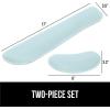 imageGORILLA GRIP Silky Gel Memory Foam Wrist Rest for Computer Keyboard Mouse Ergonomic Design for Typing Pain Relief Desk Pads Support Hand and Arm Mousepad Rests Stain Resistant 2 Piece Pad BlackSky Blue