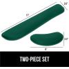 imageGORILLA GRIP Silky Gel Memory Foam Wrist Rest for Computer Keyboard Mouse Ergonomic Design for Typing Pain Relief Desk Pads Support Hand and Arm Mousepad Rests Stain Resistant 2 Piece Pad BlackHunter Green
