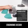 imageGORILLA GRIP Silky Gel Memory Foam Wrist Rest for Computer Keyboard Mouse Ergonomic Design for Typing Pain Relief Desk Pads Support Hand and Arm Mousepad Rests Stain Resistant 2 Piece Pad BlackTurquoise