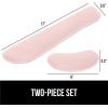 imageGORILLA GRIP Silky Gel Memory Foam Wrist Rest for Computer Keyboard Mouse Ergonomic Design for Typing Pain Relief Desk Pads Support Hand and Arm Mousepad Rests Stain Resistant 2 Piece Pad BlackLight Pink