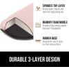 imageGORILLA GRIP Silky Gel Memory Foam Wrist Rest for Computer Keyboard Mouse Ergonomic Design for Typing Pain Relief Desk Pads Support Hand and Arm Mousepad Rests Stain Resistant 2 Piece Pad BlackLight Pink