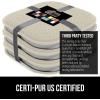 imageGORILLA GRIP Slip Resistant Chair Cushions No Ties Required Memory Foam Pads for Dining Room Kitchen Table Office Rocking Chairs Plush Seat Cover Cushion Pad Home Decor Set of 4 16x16 GrayCream
