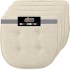 imageGORILLA GRIP Slip Resistant Chair Cushions No Ties Required Memory Foam Pads for Dining Room Kitchen Table Office Rocking Chairs Plush Seat Cover Cushion Pad Home Decor Set of 4 16x16 GrayCream