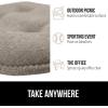 imageGORILLA GRIP Slip Resistant Chair Cushions No Ties Required Memory Foam Pads for Dining Room Kitchen Table Office Rocking Chairs Plush Seat Cover Cushion Pad Home Decor Set of 4 16x16 GrayBeige