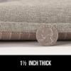 imageGORILLA GRIP Slip Resistant Chair Cushions No Ties Required Memory Foam Pads for Dining Room Kitchen Table Office Rocking Chairs Plush Seat Cover Cushion Pad Home Decor Set of 4 16x16 GrayBeige