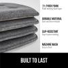 imageGORILLA GRIP Slip Resistant Chair Cushions No Ties Required Memory Foam Pads for Dining Room Kitchen Table Office Rocking Chairs Plush Seat Cover Cushion Pad Home Decor Set of 4 16x16 GrayGrey