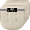 imageGORILLA GRIP Slip Resistant Chair Cushions No Ties Required Memory Foam Pads for Dining Room Kitchen Table Office Rocking Chairs Plush Seat Cover Cushion Pad Home Decor Set of 4 16x16 GrayCream