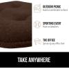 imageGORILLA GRIP Slip Resistant Chair Cushions No Ties Required Memory Foam Pads for Dining Room Kitchen Table Office Rocking Chairs Plush Seat Cover Cushion Pad Home Decor Set of 4 16x16 GrayBrown