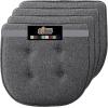 imageGORILLA GRIP Slip Resistant Chair Cushions No Ties Required Memory Foam Pads for Dining Room Kitchen Table Office Rocking Chairs Plush Seat Cover Cushion Pad Home Decor Set of 4 16x16 GrayGrey