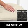 imageGORILLA GRIP Slip Resistant Chair Cushions No Ties Required Memory Foam Pads for Dining Room Kitchen Table Office Rocking Chairs Plush Seat Cover Cushion Pad Home Decor Set of 4 16x16 GrayCream